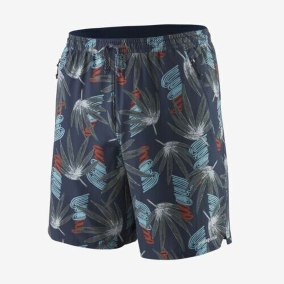 Patagonia Other - Patagonia Men's Nine Trails 8" Inseam Lined Floral Navy Blue Shorts Sizes S - M